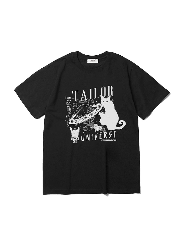 [EVENT] 테일러스튜디오 유니버스 오버핏 티셔츠 (블랙)